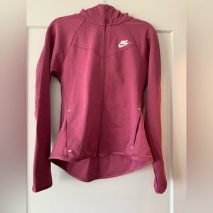 Nike Sweatshirt Size Small — front zipper, berry color